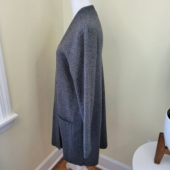 J. Jill Gray Sweater Button Closure Front Pockets Long Cardigan Women's Size S - Picture 4 of 15
